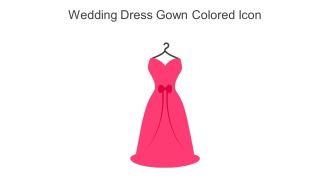 Wedding Dress Gown Colored Icon In Powerpoint Pptx Png And Editable Eps Format
