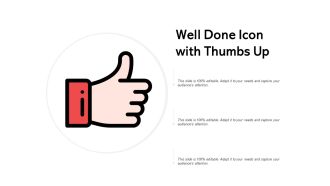Well done icon with thumbs up