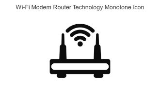Wi Fi Modem Router Technology Monotone Icon In Powerpoint Pptx Png And Editable Eps Format
