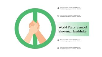 World peace symbol showing handshake