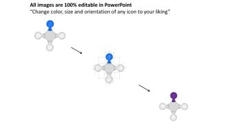 Yg four staged hub and spoke diagram with icons powerpoint template