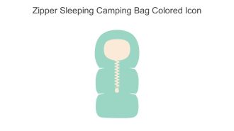 Zipper Sleeping Camping Bag Colored Icon In Powerpoint Pptx Png And Editable Eps Format